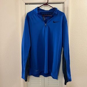 Nike Therma Fit fleece 1/4 zip pull over men’s XL blue